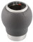 +PWR Car Parts Pomo de Cambio de Marchas Universal Modelo OEM Corto Simil Piel Microperforada Gris. Gatillo de 27 mm. Con Esquemas de Cambio de Marcha Intercambiables.