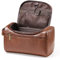 Etercycle Trousse de toilette en cuir à suspendre - Trousse de toilette de voyage étanche pour homme et femme - Organisateur de maquillage de voyage (marron)
