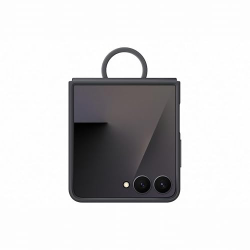 Samsung Silicone Ring Case EF-PF766 für das Galaxy Z Flip7, Smartphone Cover, Handy-Hülle inklusive Ringhalter, Silikon, Schutz Case, stoßfest, dünn und griffig, Black