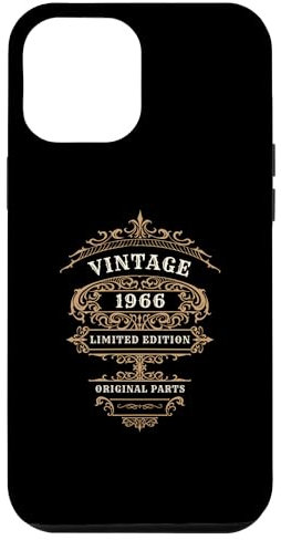 COMPLEANNO VINTAGE, EDIZIONE LIMITATA 1966, RICAMBI ORIGINALI Custodia per iPhone 12 Pro Max