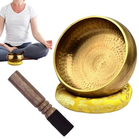 Cuenco Para Meditación Carillón Espiritual Decoración Hogar Equilibrio | Cuenco De Meditación Sonoro De Cobre Hecho A Mano En Nepal Campanillas Espirituales para Bienestar Viaje Terapeutas