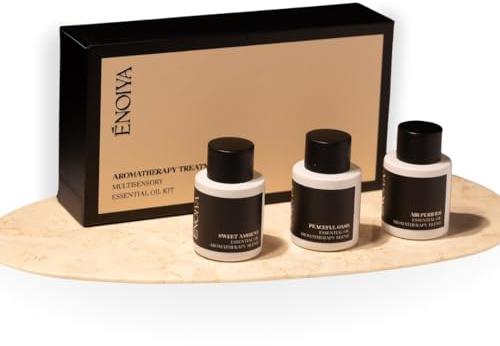 Aromatherapie Ätherische Öle Geschenkset für Zuhause – 3 x 20ml Natürliche Öl-Mischungen für Diffuser, Entspannung, Stressabbau & Luftreinigung – Geschenk für Geburtstage & Selbstfürsorge