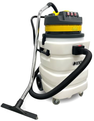 BENZA Aspirador Industrial Húmedo y Seco BZ3/90P, 3600 W, Depósito de 90 l, Presión de Succión 2000 mm H₂O