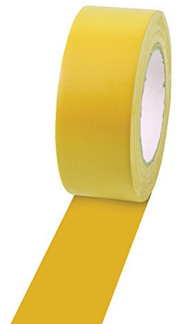 Champion Sports Nastro in vinile, 5,1 cm di larghezza x 55,1 m di lunghezza, giallo – nastro per marcatura pavimenti durevole – scuole, palestre, ristoranti