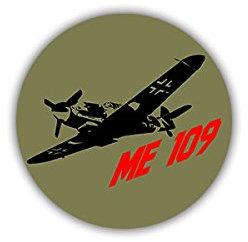 Aufkleber/Sticker Me Bf 109 Luftwaffe Jagdflugzeug Tiefdecker 7x7cm A1685