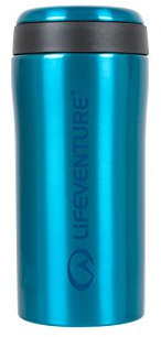 Lifeventure Thermal Mug, Leakproof & Vacuum Insulated Reusable Coffee Travel Cup, 300ml, Gloss Blue