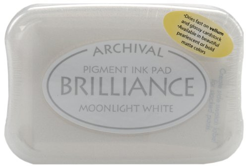Imagine Crafts Brilliance Pigment Ink Pad-Moonlight White