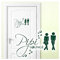 Grandora Wandtattoo Sprüche PIPI Lounge Mann Frau I dunkelgrün 27 x 18 cm I WC Türaufkleber Piktogramm Bad Badezimmer Wandaufkleber Wandsticker W755