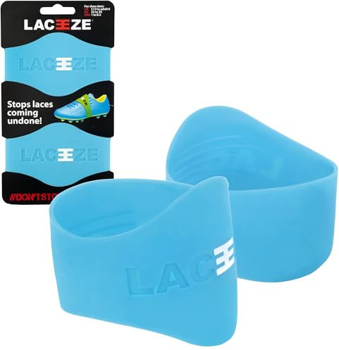 Laceeze Schnürsenkel Fixierung aus Silikon für Schuhe, ideale Sicherung bei Fußball, Handball, Hockey UVM, Blau