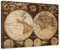 Bilderdepot24 Bild auf Leinwand | Weltkarte Vintage I in 80x60 cm als Wandbild | Wand-deko Dekoration Wohnung modern Bilder | 170653