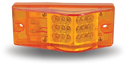 TRUX Lámpara de trabajo LED de 4 pulgadas con lente de burbuja y tapa reflectora, 600 lúmenes (TLED-2X6SA 5.1 cm x 15.2 cm ámbar Surface Mount Marker LED)