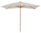 Outsunny Sombrilla de Jardín 2x3x2,5 m Parasol de Jardín de Madera con Techo de Ventilación y Manivela Impermeable para Terraza Balcón Exterior Crema