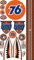 cut-it folientechnik & design RC001 / Aufkleber Set Modellbau 30x18cmcm Old School 76 Hai Shark Flagge Tuning 1:18 Auto RC