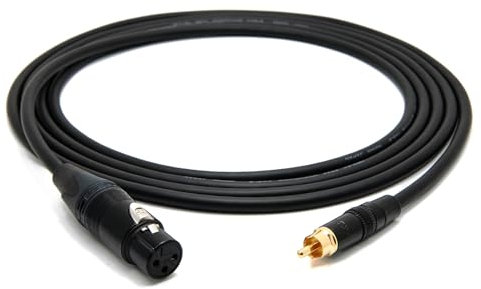 enoaudio Mogami 2534 Quad Câble Audio Professionnel asymétrique | Neutrik Gold XLR femelle – RCA | HiFi - 10 m