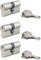 THIRARD - Lot de 3 cylindres de serrure double entrée STD, 30x30mm, s'entrouvrant, nickel,3 clés/cylindre