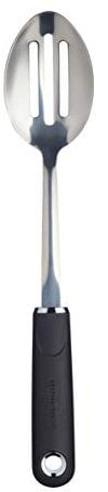 MasterClass Slotted Spoon with Soft Grip Handle, Stainless Steel, 34 cm