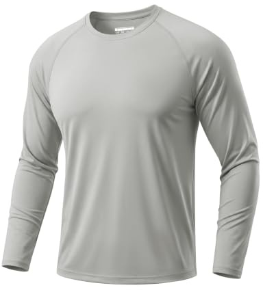 TACVASEN Men's UV Protection UPF 50+ Long Sleeve T-Shirt Casual Outdoor Hiking Walking Shirt