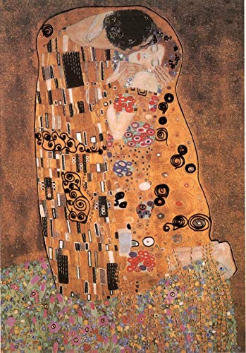 Kunstklappkarte Gustav Klimt Der Kuss Kunstkarte Doppelkarte Grußkarte Glückwunschkarte Goldprägung