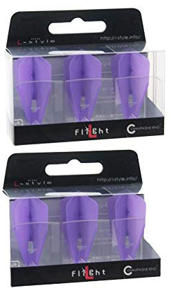 L-Style Dart Flights: L8 PRO Bullet - 2er Pack - für Soft Tip und Steel Tip Darts - Lila