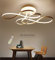 GHY LED Dimmbar Deckenleuchte Modern Wohnzimmerlampe Creative Aluminium Acryl Design Lampe Decke Fixture Beleuchtung Innen Dekorative Deckenbeleuchtung Für Schlafzimmer Küche Büro,Gold,53x34cm/75W