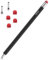 Mixoo Stylus for Touch Screens, 2 in 1 Rotatable Universal Tablet Touch Pen with 2 Disc/4 Rubber Replacement Tips for iPad/iPhone/Pro/Mini/Air/Tablets/Microsoft and All TouchScreen Devices, Black