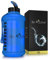 Be-Active XL 2.2 Litre Water Bottle Jug – Strong Leakproof BPA Free, Flip Top Sports Tracker Gym Bottle and Drinking Bottle – Large Gym Accessories for Hydration for Adults- water bottles (Blue)