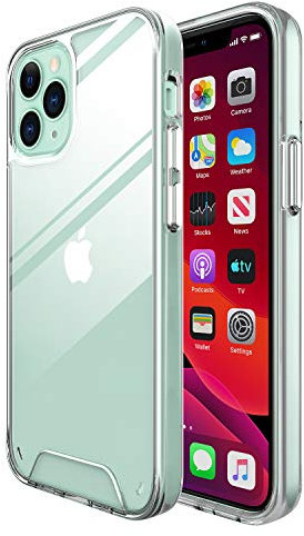 PIXFAB For Apple iPhone 12 Mini Clear Case, Shockproof Case [Anti-Yellow] [Military Grade] Hard Back and Soft Bumper TPU Silicone Edge, Protective Cover For Apple iPhone 12 Mini (5.4)