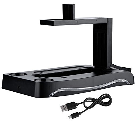 Goshyda VR Stand Ladestation, für VR Controller Ladestation Dock Stand Ladestation Ladestation Halterung Halterung mit LED Hintergrundbeleuchtung Basislight