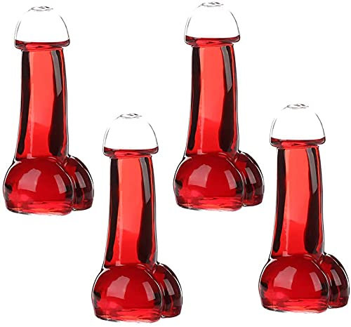 ROYIYI Verres à Vin Créatifs Drôles Transparents Sexy pour Vin Bière Cocktail Whisky Transparents pour Décoration De Bar Jus de Fruits Saint-Valentin Nniversaire Fête de Karaoké (4PC)