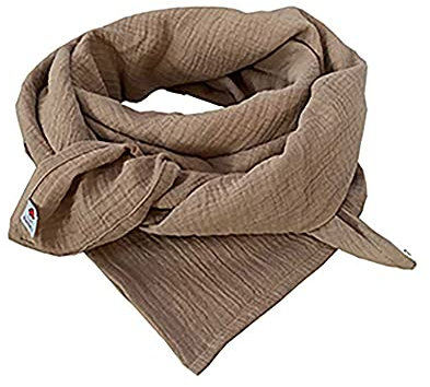 Glückspilz I Musselin Tuch Damen | Musselin Schal Damen | 130 x 130 cm | Schals & Tücher für Damen | Baumwolle | Musselintuch | XXL | Beige
