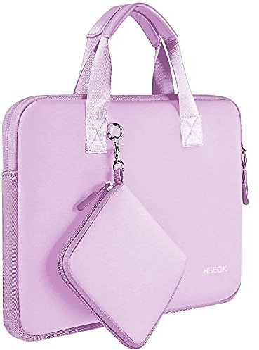 HSEOK Housse Élastique pour Ordinateur Portable 13 pour MacBook Air M3/M2/M1, MacBook Pro M2/M1, iPad 13 12,9, XPS 13, Sac Fourre-tout en Néoprène avec Petit étui de Protection,L02P01