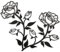 ESTART Große Rosen Blumen Wanddekoration, 38CM Hoch Schwarz Metall Kunst-Ornament Wandbehang für Zuhause Schlafzimmer Büro Drinnen und Draußen (2 Stücke)