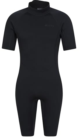 Mountain Warehouse Shorty Mens 2.5/2mm Wetsuit | Ladies Adjustable Neck Closure Neoprene Swim Wear with Comfy Flat Seams & Easy Glide Zip, For Beach, Summer, Surfing