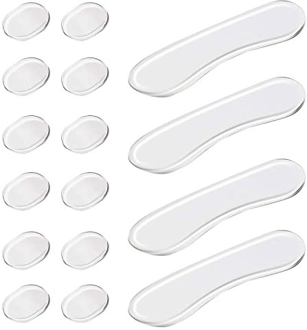 16PCS Trommel-Dämpfer-Gele, weiche Silikon-Dämpfer-Gel-Pads, transparente Trommel-Schalldämpfer, ovale und lange Streifen, Trommel-Schalldämpfer-Pads