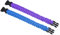 PATIKIL Survival Paracord Bracelets, 2 Pack Braided Parachute Cord Bracelet Party Favors Camping Gifts Outdoor Wraps for Men, Blue, Purple