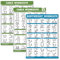 Palace Learning – 3er-Pack Kabelmaschinen-Workout-Poster Band 1 & Band 2 + Körpergewicht-Übungstabelle (laminiert, 45,7 x 61 cm)