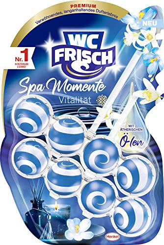 WC-Frisch Spa Momente Vitalität Toilettenstein (2*50 g), WC Duftspüler mit luxuriösen, ätherischen Ölen, WC Stein für ein verwöhnendes & langanhaltendes Dufterlebnis