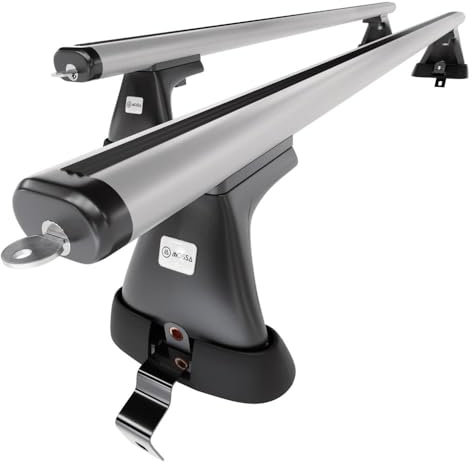 Mossa - Alu-Dachträger kompatibel mit Renault Megane mk III Grandtour (2008-2016) - silbern Dachträger Dachgepäckträger - ohne Montagelemente 1