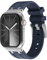 WINGLE AP Cinturino di lusso per Apple Watch Ultra 2 Band Ultra 49 mm 46 mm 45 mm 44 mm 42 mm uomo donna serie 10 9 8 7 SE 6 5 4, adattatore sportivo in gomma siliconica metallo iWatch 3 2 1, blu