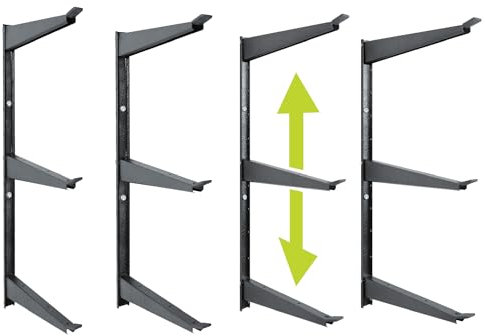 Delta Cycle - Estante de almacenamiento de madera y madera resistente (paquete de 2), soporta hasta 900 libras, fácil de instalar, solución de almacenamiento de construcción de acero para garaje,