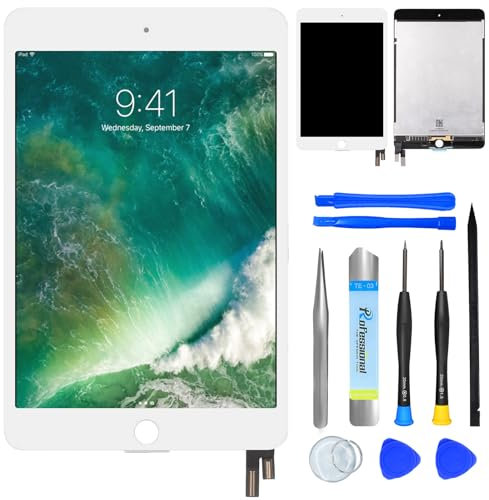 NB+ Touch Screen LCD iPad Mini 4 Ricambio per Apple iPad Mini 2015 7.9 pollice 4a Generazione Display LCD Digitizer Pannello Frontale in Vetro con Strumenti (Bianco)