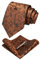 JEMYGINS Rosenholzbraun krawatte Paisley Seide Herren Krawatten und Einstecktuch mit krawattenklammer Sets