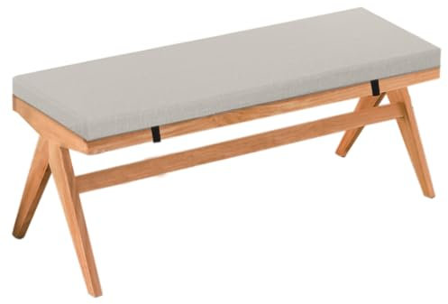 Benutzerdefinierte Bankauflage Stuhlkissen, Waschbar Abnehmbarem Rutschfestes Sitzkissen für Drinnen, Freien, Gartenmöbel,Terrasse,Fensterbank viele Farben und Größen zur Auswahl（héllgrau-55x35x5cm）