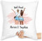 Kissen 40x40 Zierkissen - Freundin - Best Friends Hände Peace mit Name Freundinnen - 40 x 40 cm - Weiß - freundschaftskissen Partner Blonde und brünette Pillow freundschafts