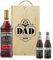 Captain Morgan's Dark Rum Dad Gift Set in Wooden Box with Fever Tree Cola - Father's Day, Gifts for Him, Birthday Gift, Men's Gifts