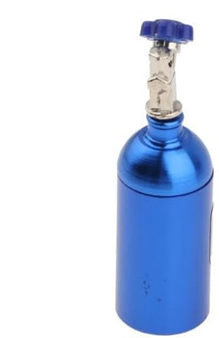 Baoblaze 3xAlloy Simulation Nos Flasche Dekorative Zubehör für 1/10 RC Autos Blau
