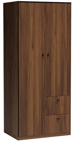 Lomadox Kleiderschrank Schrank Mehrzweckschrank Stauraumschrank Flurschrank Garderobenschrank in Walnuss braun