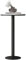 Bistrotisch, Couchtisch, rund, Cocktail-Bartische mit schwarzen Metallbeinen und stabilem Sockel, 55 cm Marmorplatte, hoher Pub-Tisch für Familienempfang, Bar, Pub, moderner Freizeittisch aus Eisen