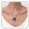 Dervivea Gothic Enamel Cat Pendent Necklace Black Cat Necklace Chain Silver Italian Chain Necklace Knife Cat Necklace Killer Cat Chain Necklace Jewelry for Women
