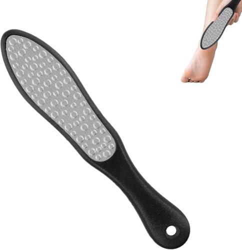 SQUADO Raspa Piedi Professionale in Acciaio Inox, Lima Piedi Talloni, Pedicure Professionale, Lima Corneale Doppia Faccia per Eliminare Duroni, Calli, Pelle Morta Cornea
